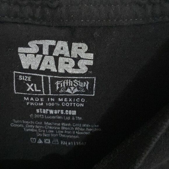 STAR WARS Black T Shirt Size XL - Picture 2 of 3